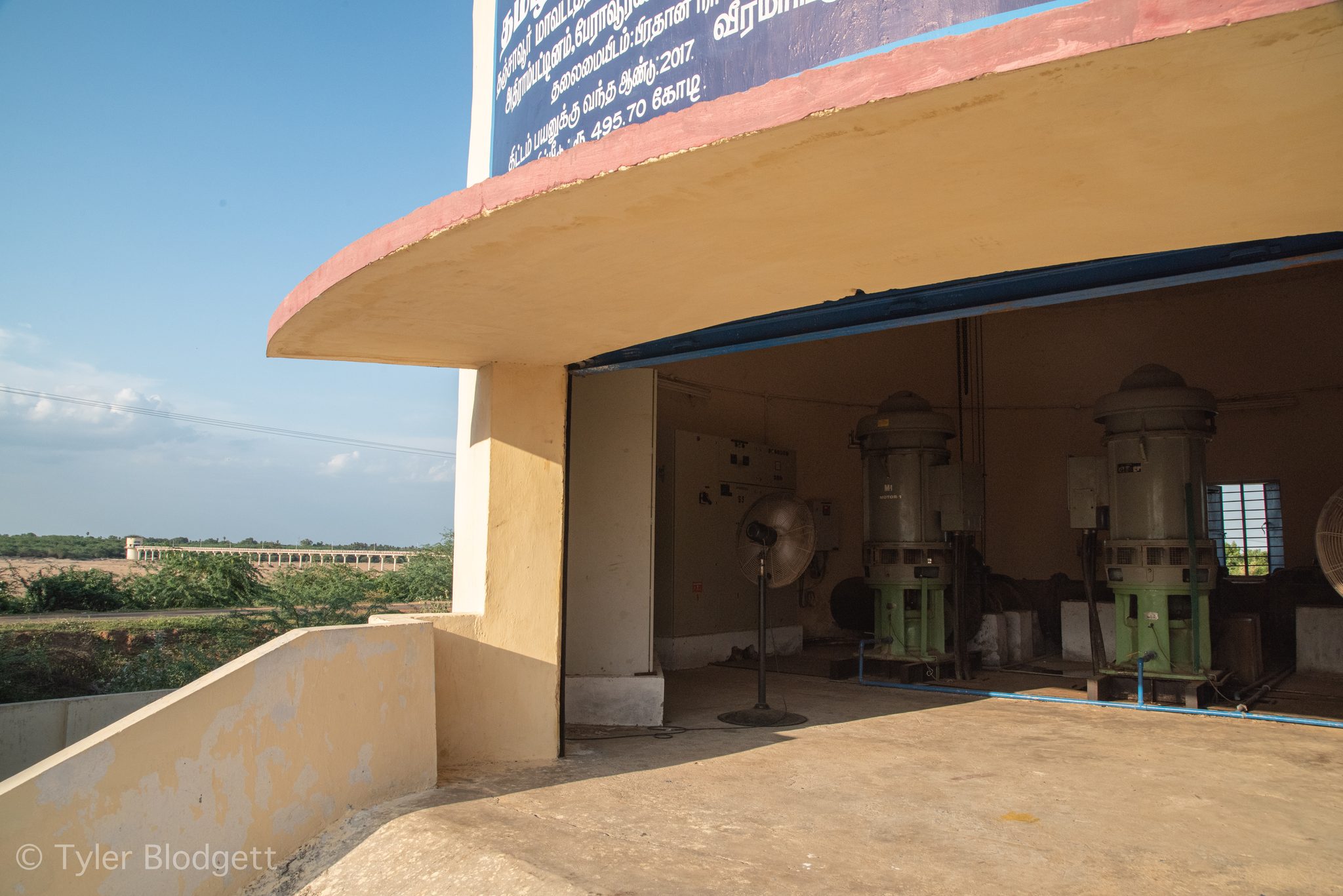 Pumps stand idle inside the open station.