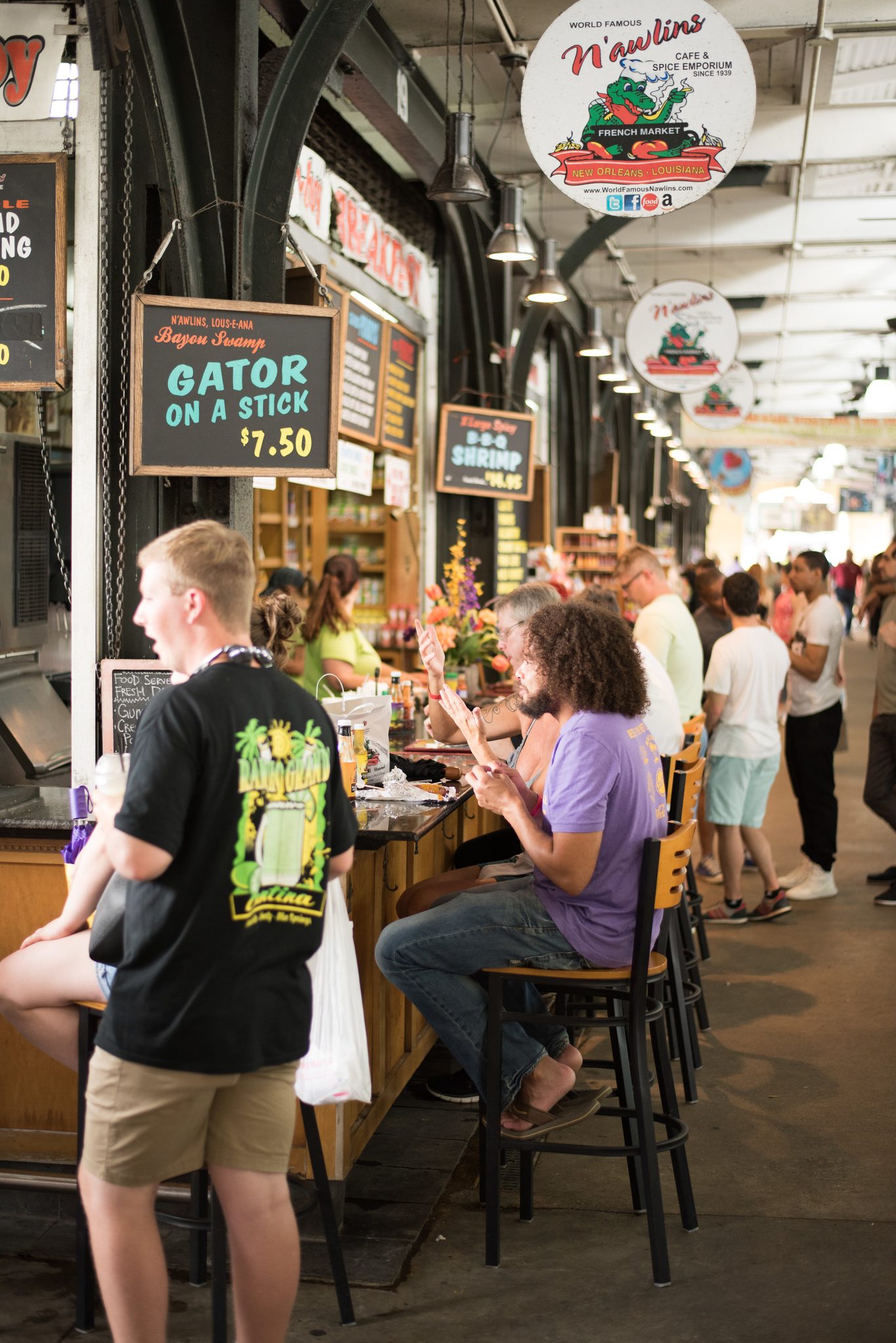 Gator on a Stick, $7.50, says the sign in the French Market.