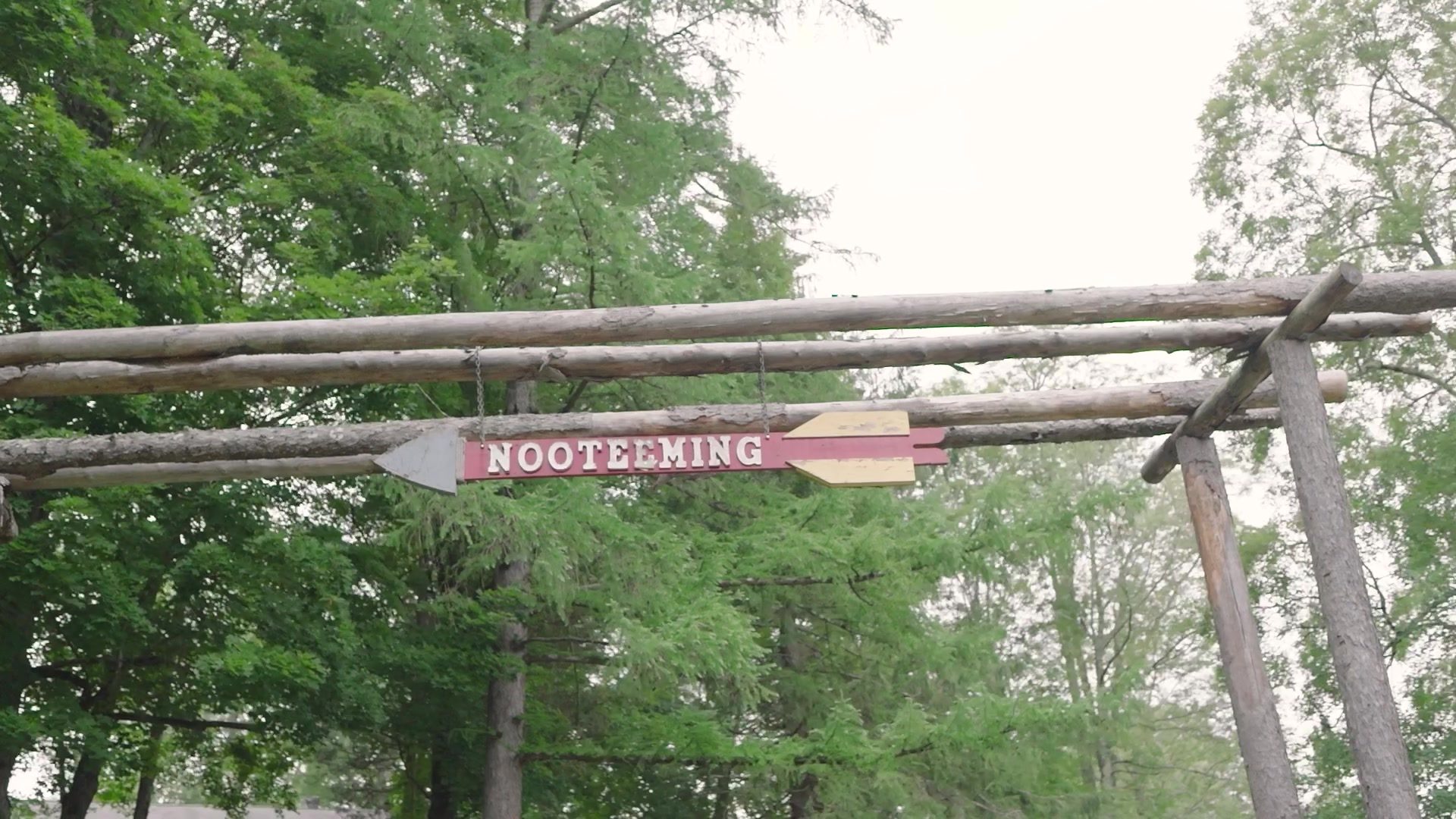 The gate at Camp Nooteeming.